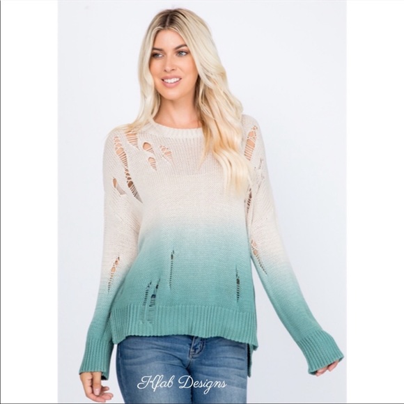 ❤️LAST! Soft Ombré Distressed Sweater! - Picture 4 of 6